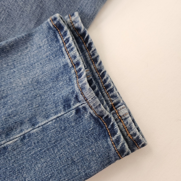 Straight Leg Boyfriend Cut Denim Embroiderd Flowers Boho Costal Cowgirl Indy Art - Picture 13 of 13